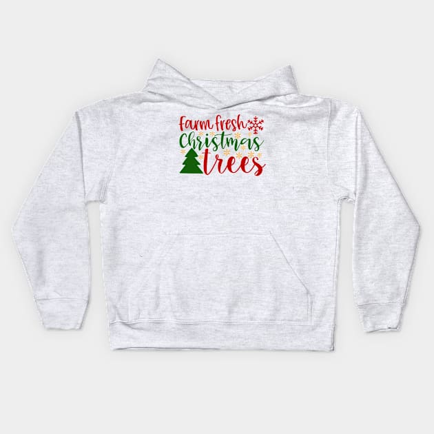 Farm Fresh Christmas Tree Kids Hoodie by nikobabin